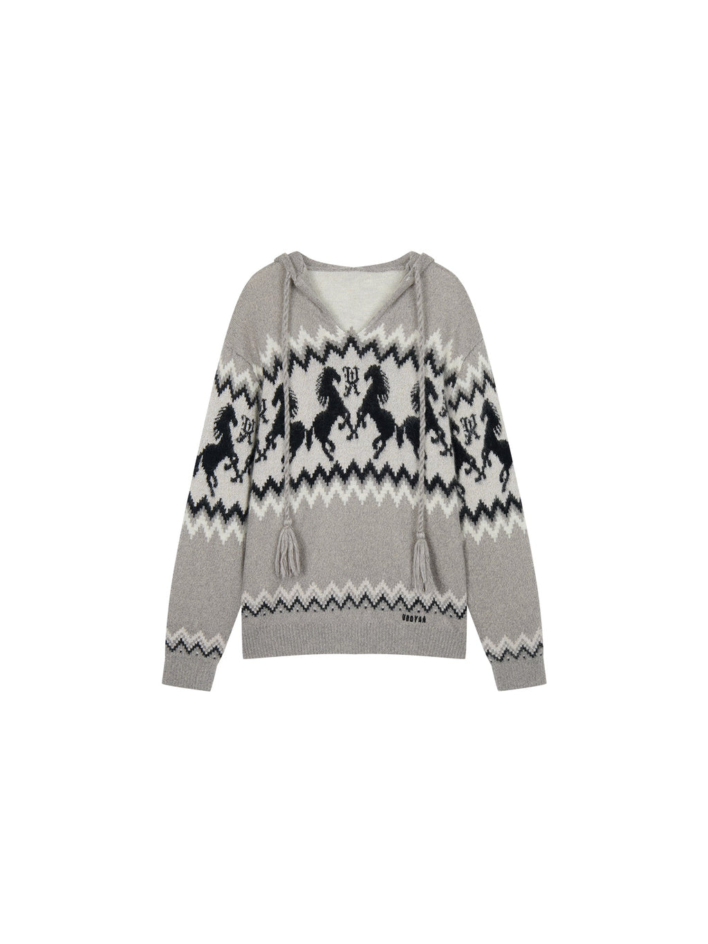 Year of the Horse limited fair isle hooded pullover