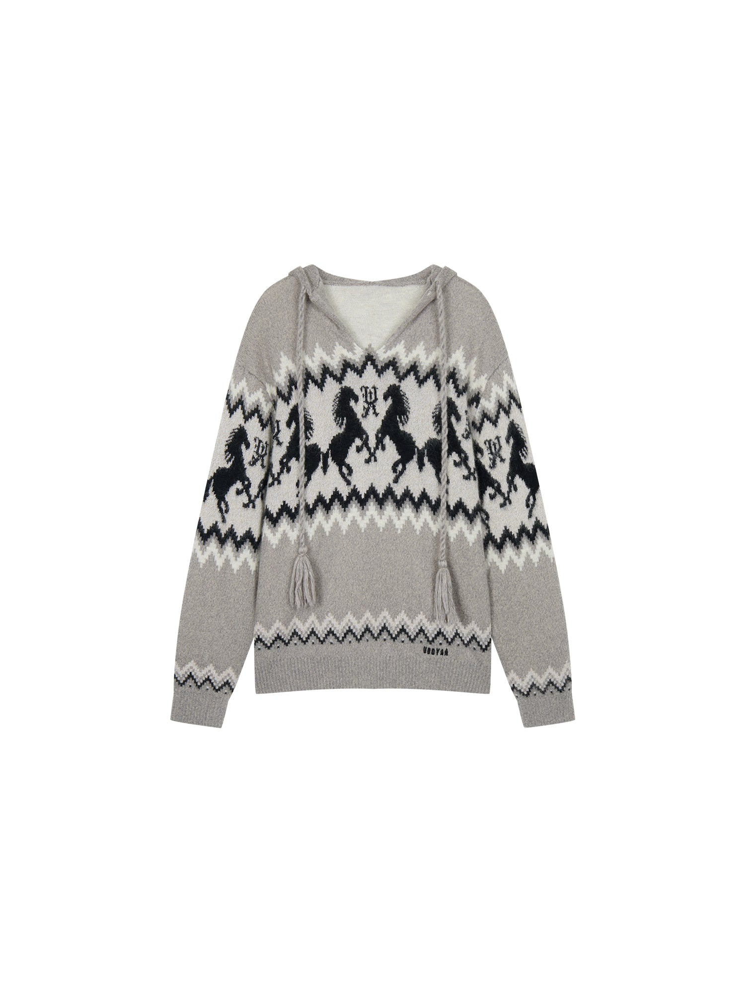 Year of the Horse limited fair isle hooded pullover