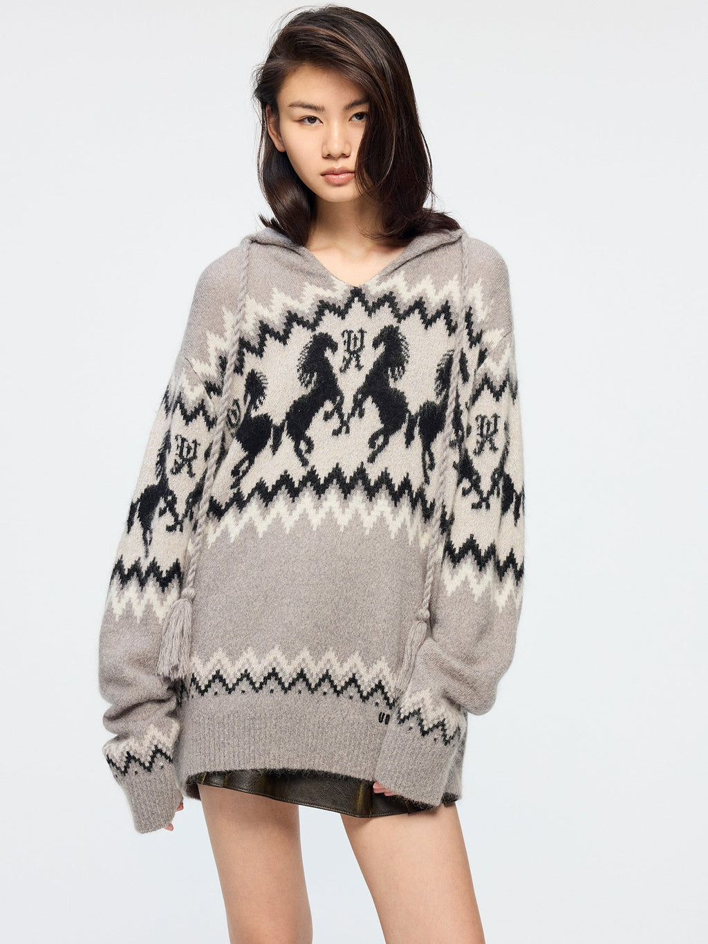 Year of the Horse limited fair isle hooded pullover