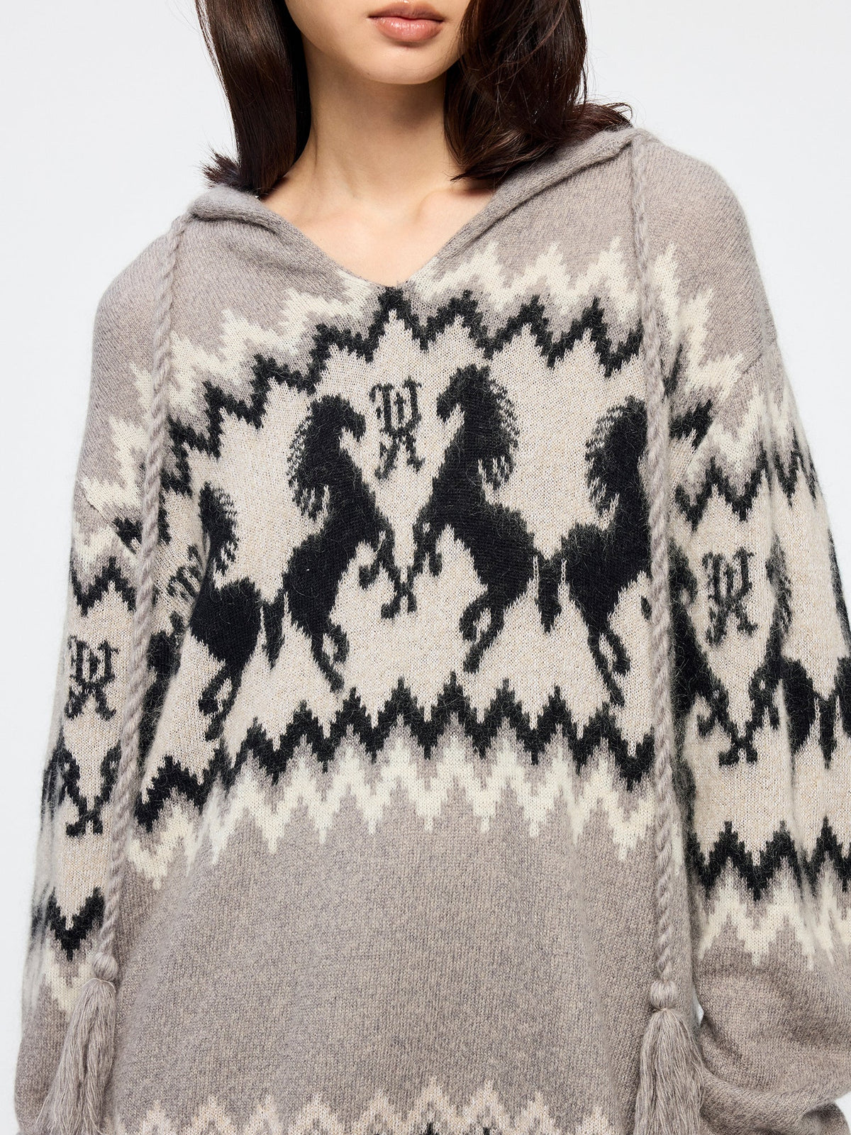Year of the Horse limited fair isle hooded pullover