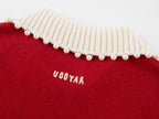 Beaded embroidered bow pullover