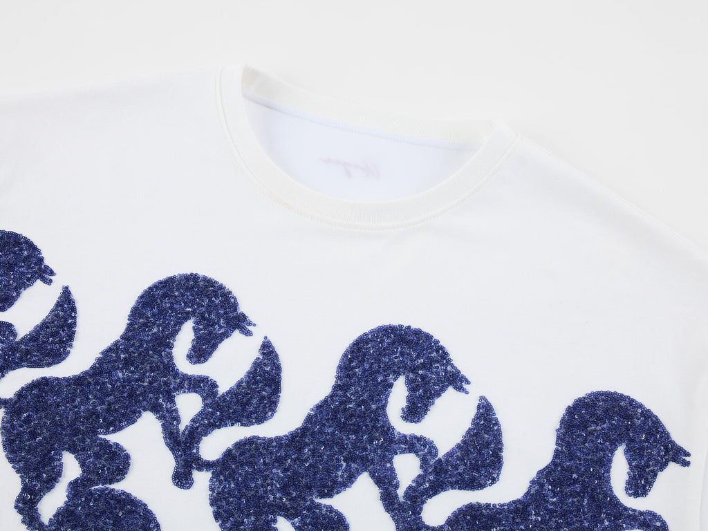 Year of the Horse limited sequin embroidered long sleeve t-shirt