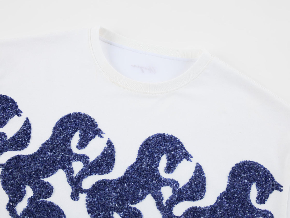 Year of the Horse limited sequin embroidered long sleeve t-shirt