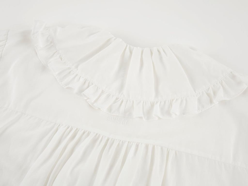 Ruffle ribbon shirt