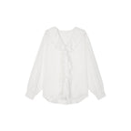 Ruffle ribbon shirt