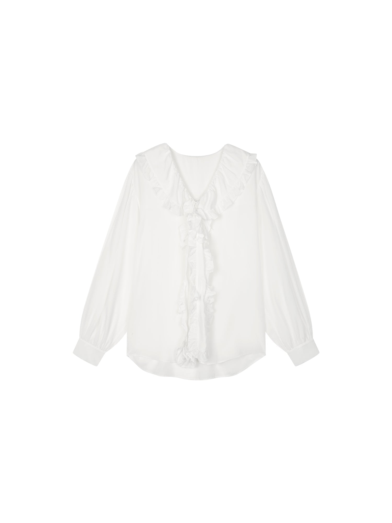 Ruffle ribbon shirt
