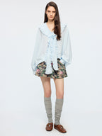 Ruffle ribbon shirt