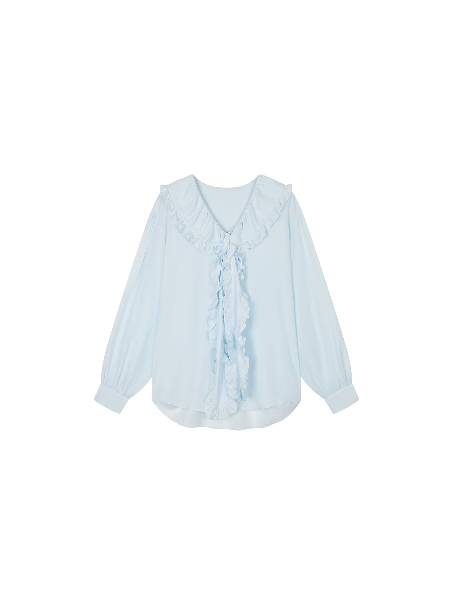Ruffle ribbon shirt