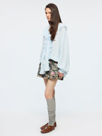 Ruffle ribbon shirt
