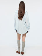 Ruffle ribbon shirt