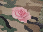 Rose camouflage henley t-shirt