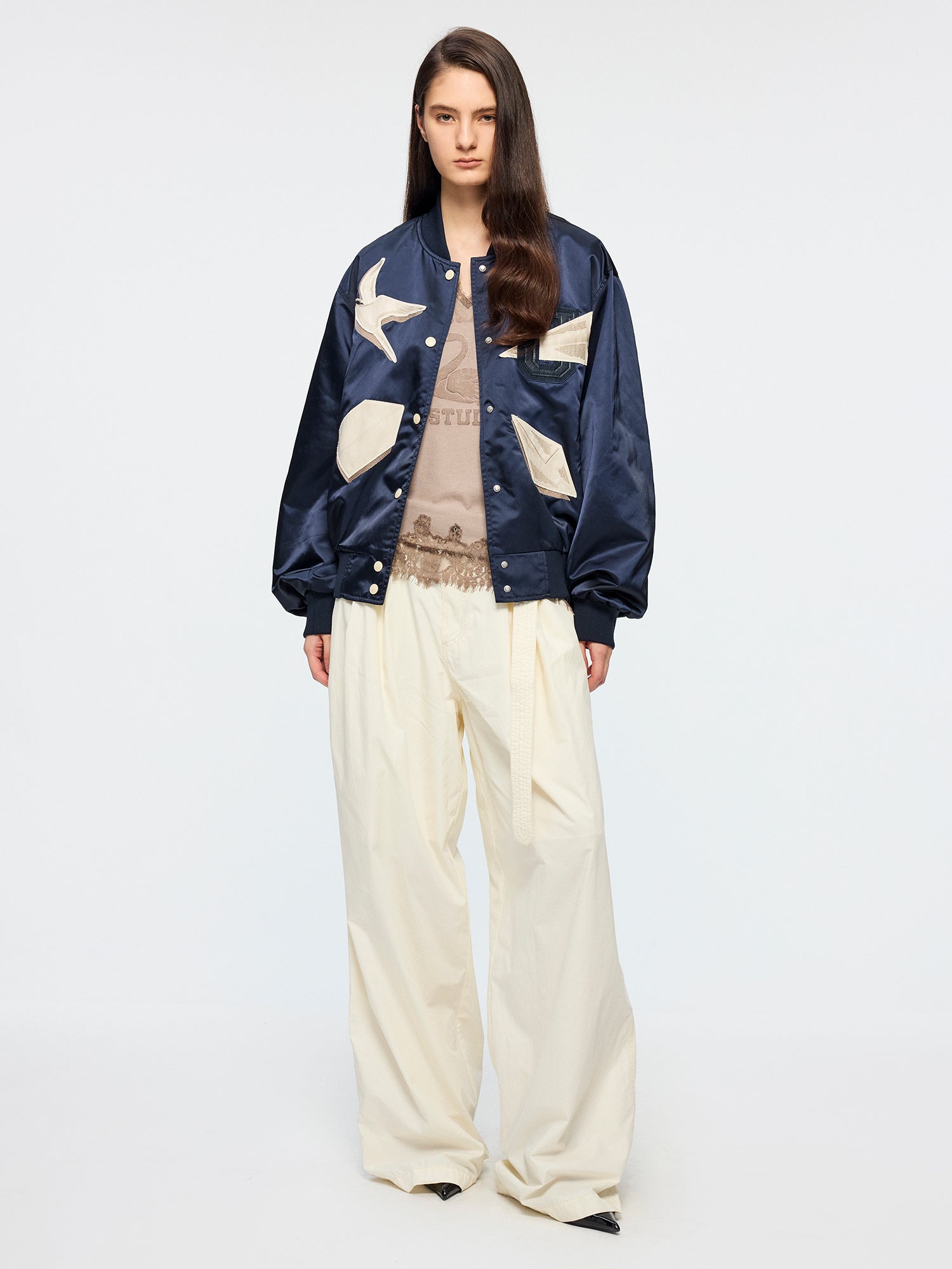 Pleated suit trousers