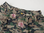 Rose camouflage five-pocket mini skirt