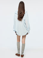Rose camouflage five-pocket mini skirt