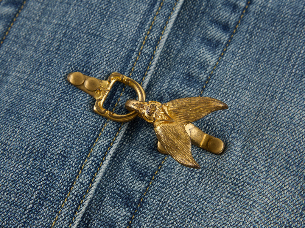 Bird button denim jacket