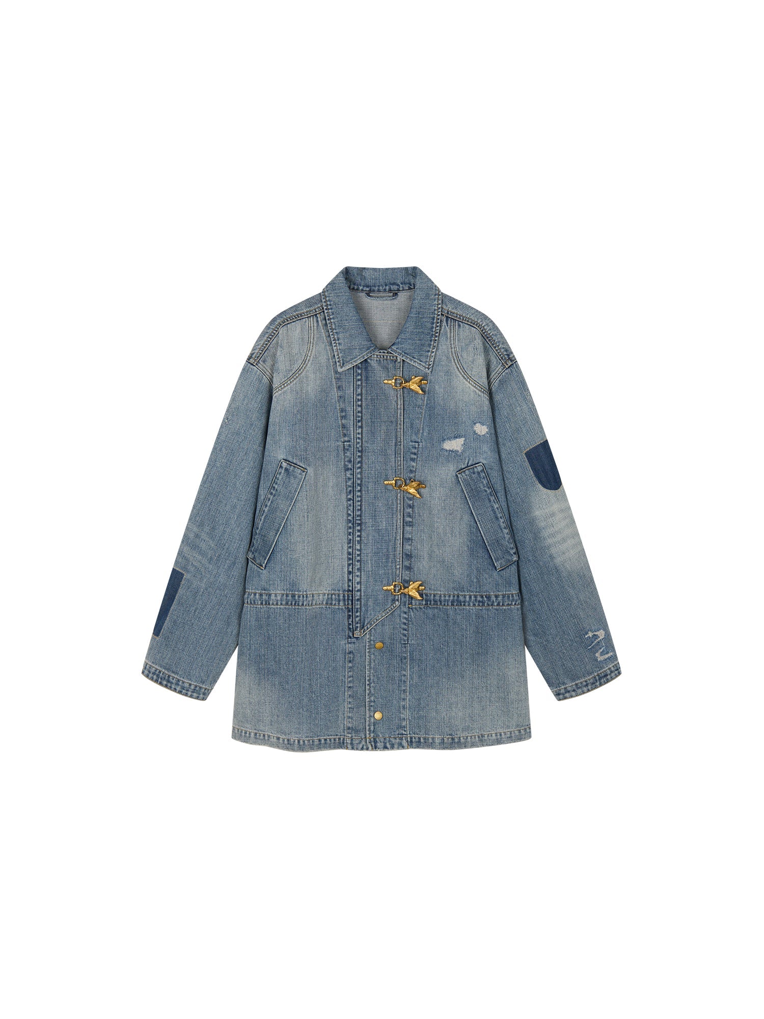 Bird button denim jacket