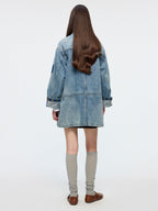 Bird button denim jacket