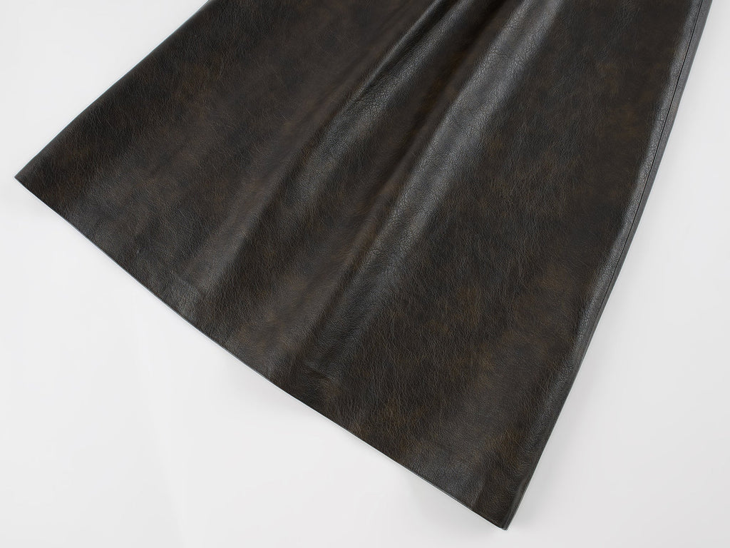 Vintage rubbed pleated leather pants