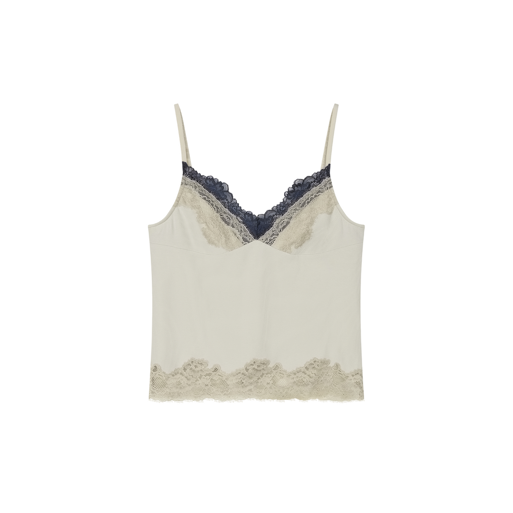 Mock layer lace camisole