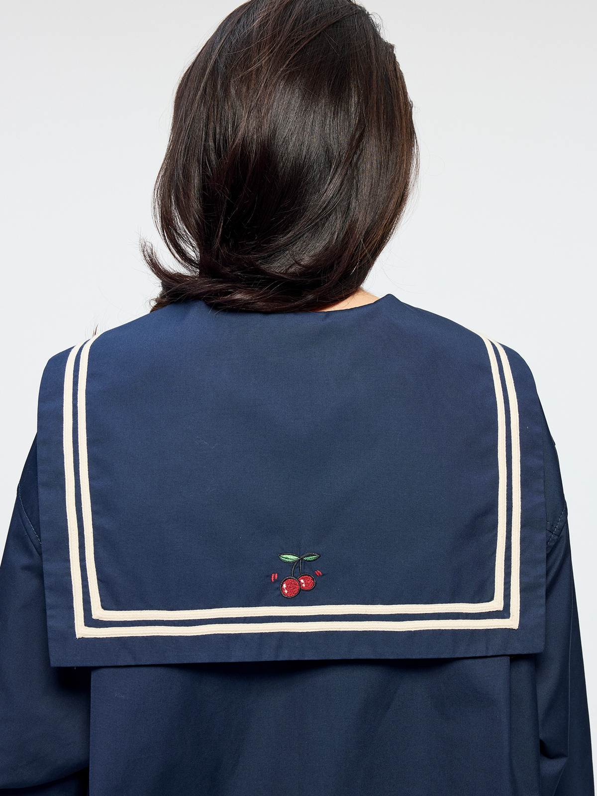 Bow sailor collar shirt