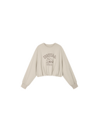 Angel print collegiate sweatshirt