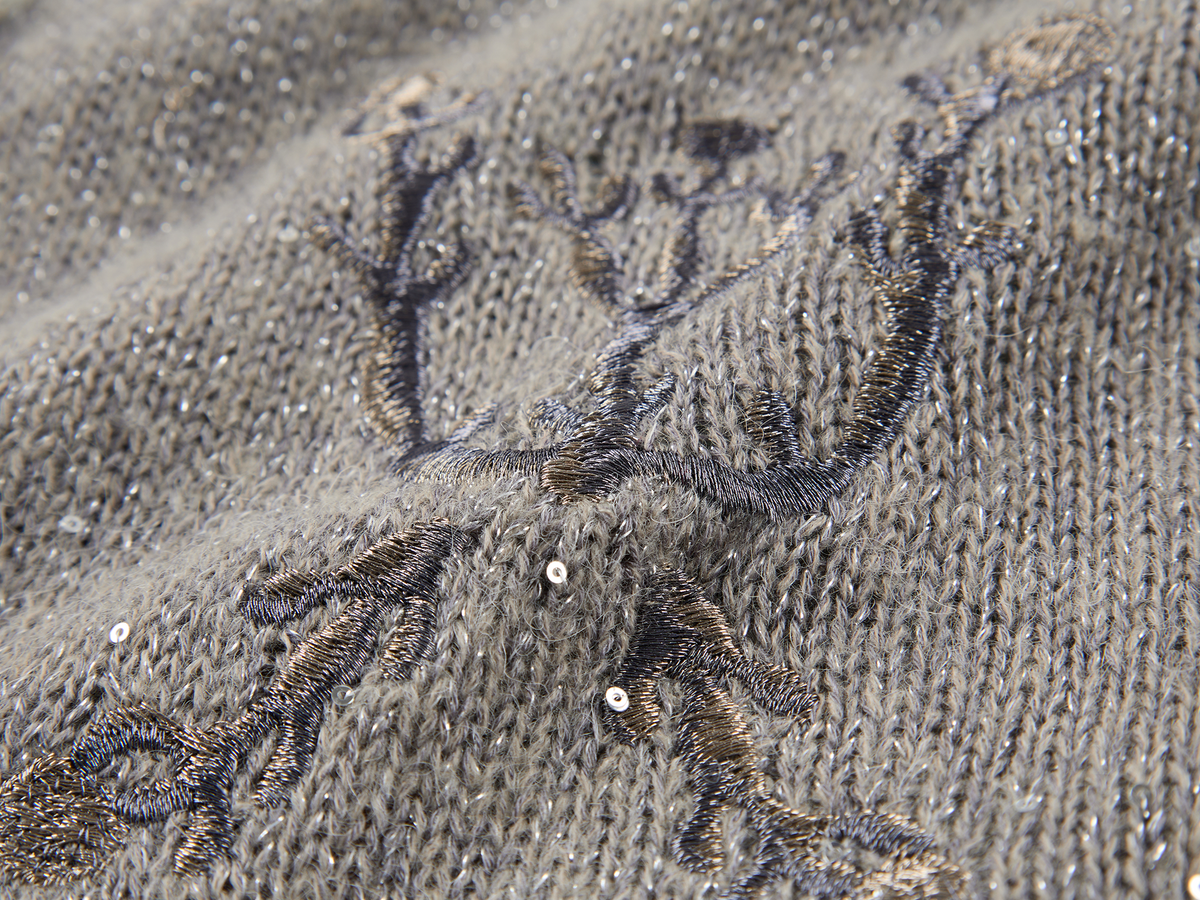 Exposed lining cardigan