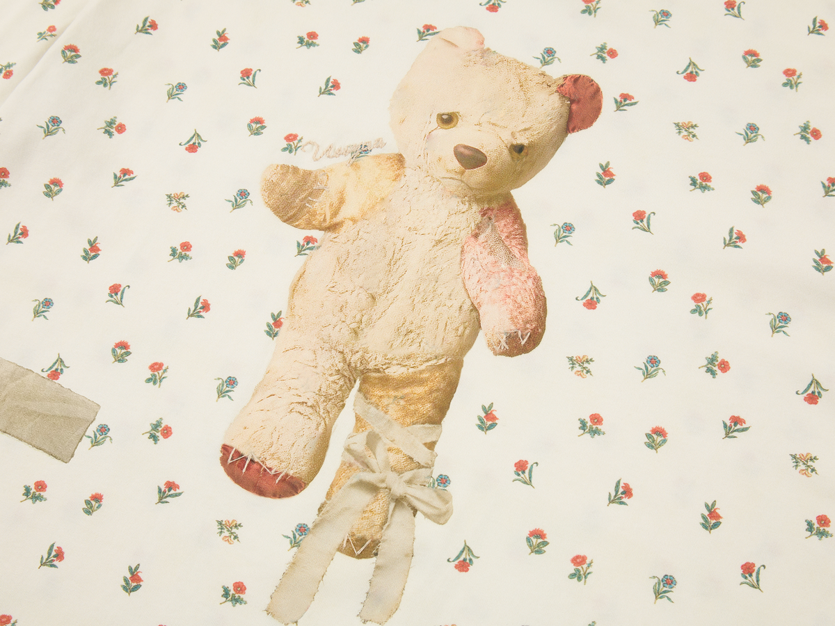 Floral bear old toy long sleeve T shirt