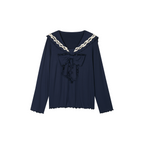 Sailor collar bow T shirt