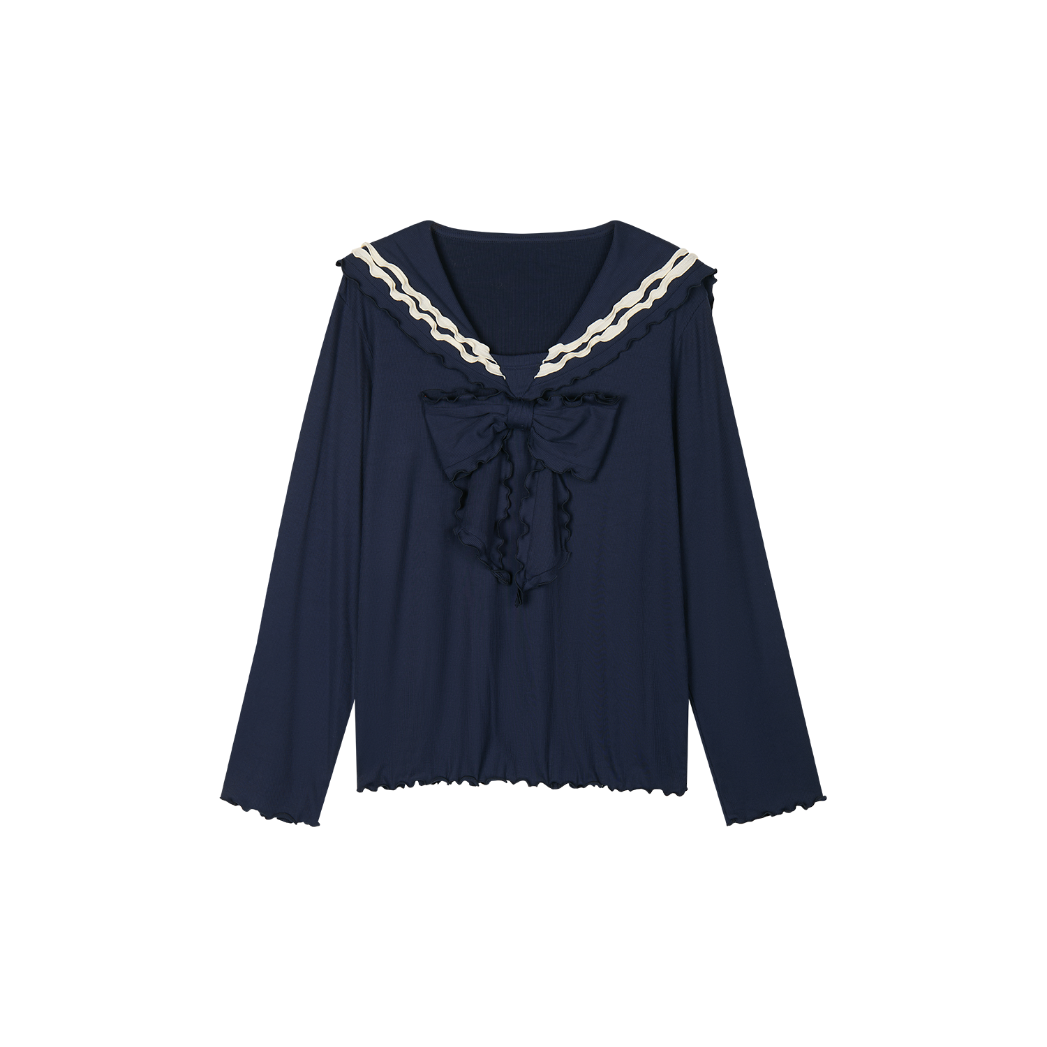 Sailor collar bow T shirt
