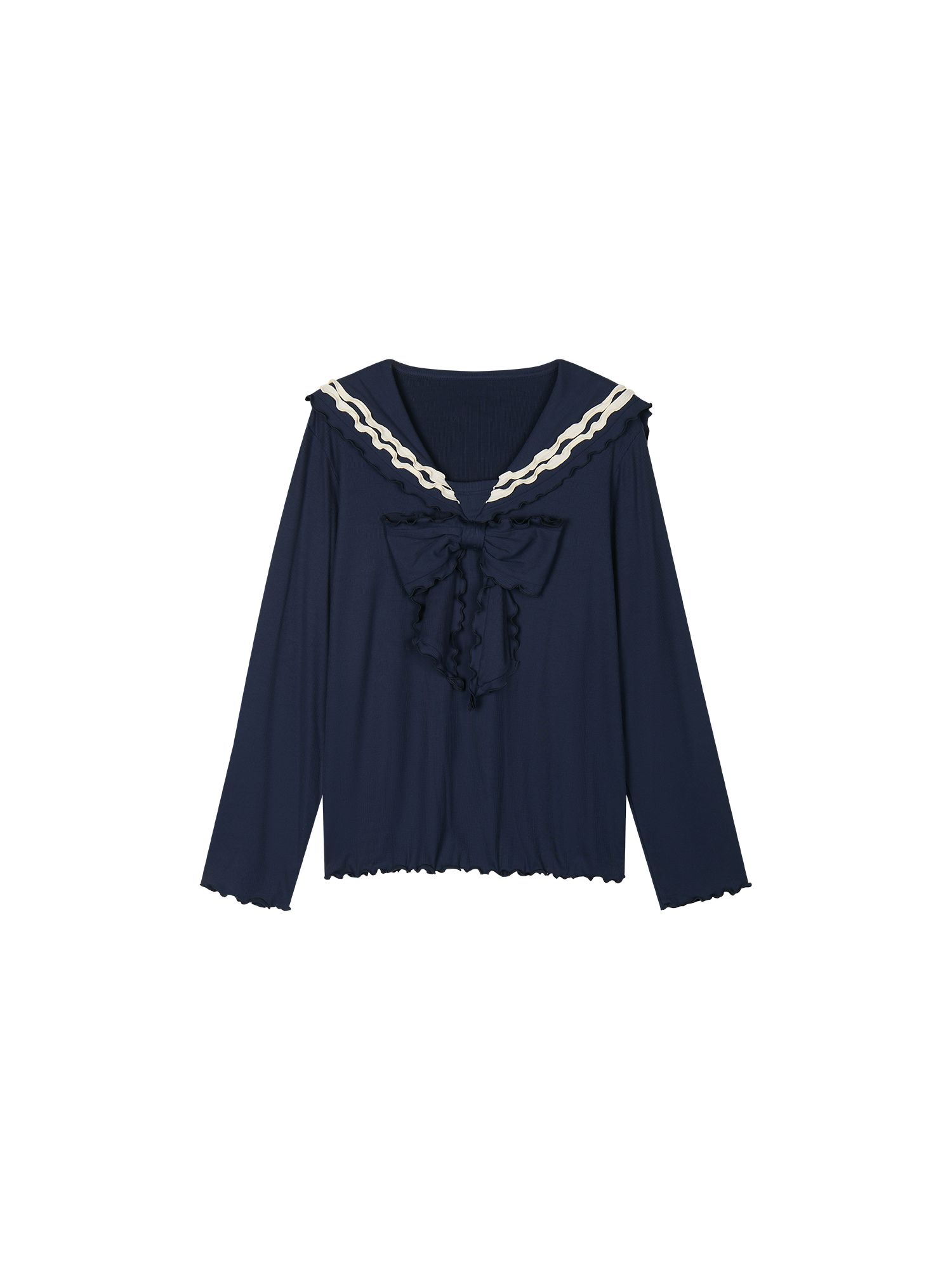 Sailor collar bow T shirt