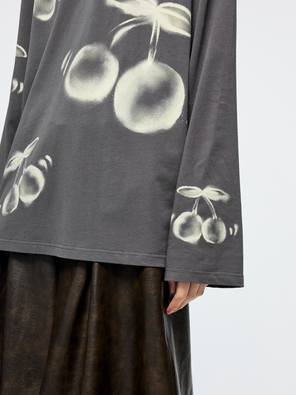 Sporty cherry long sleeve T shirt