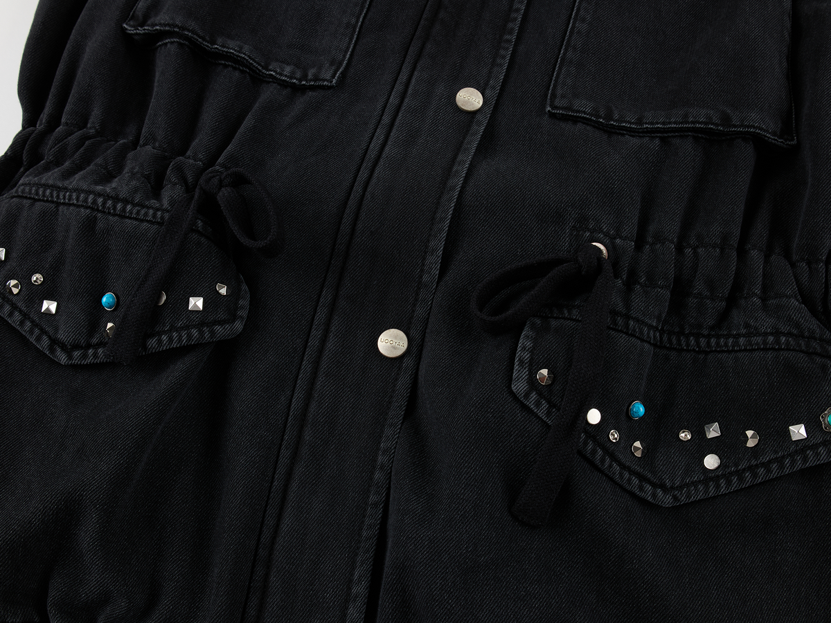 Studded washed jacket
