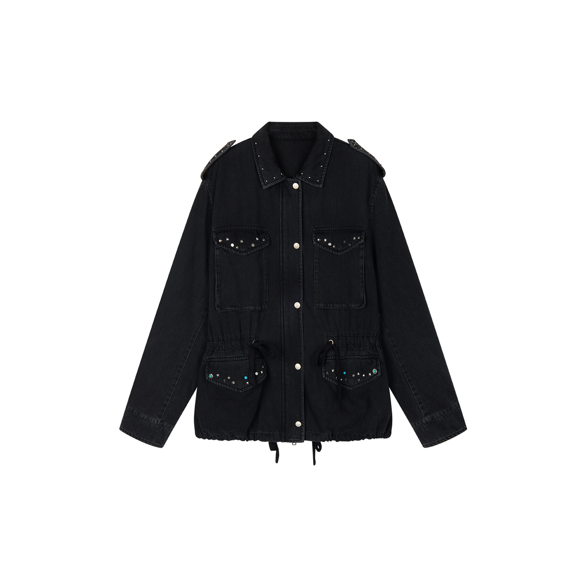 Studded washed jacket