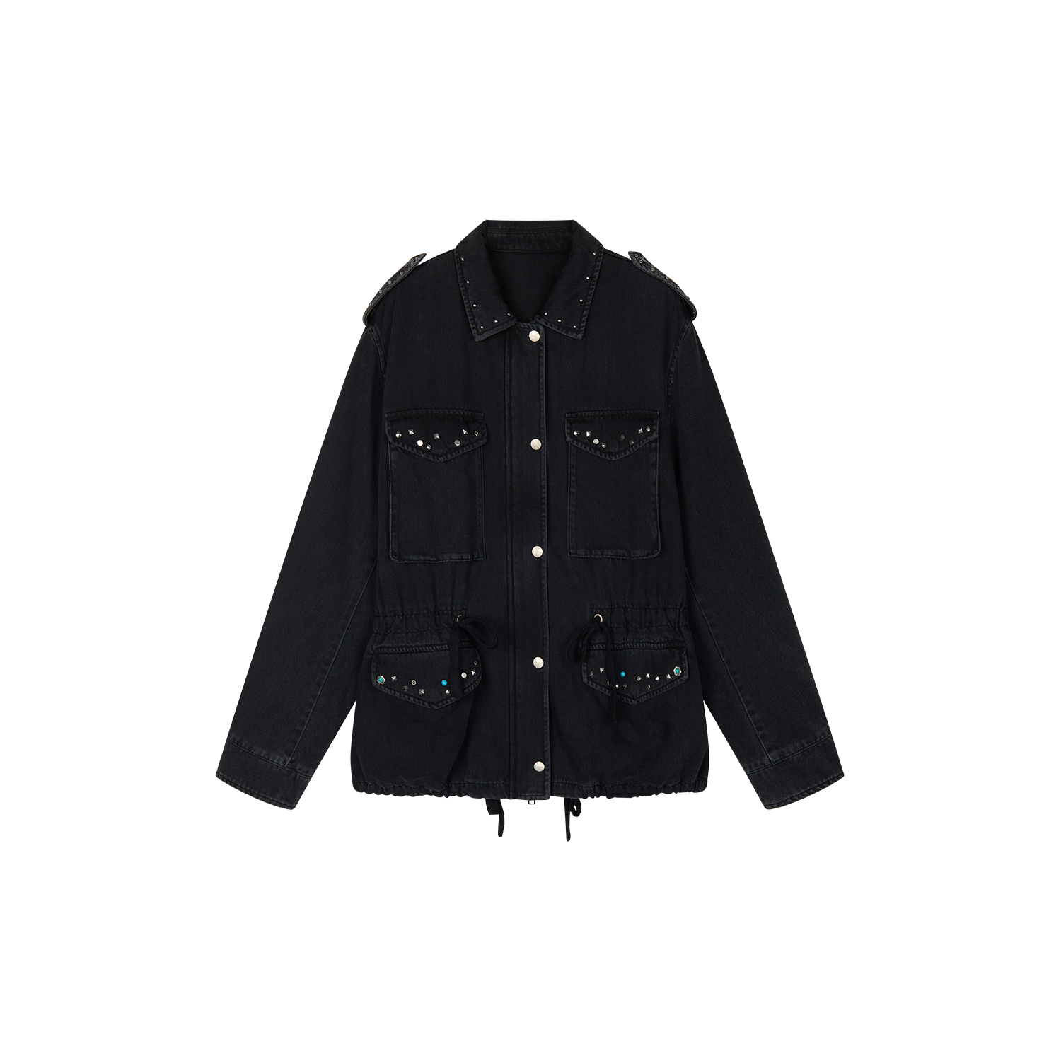 Studded washed jacket