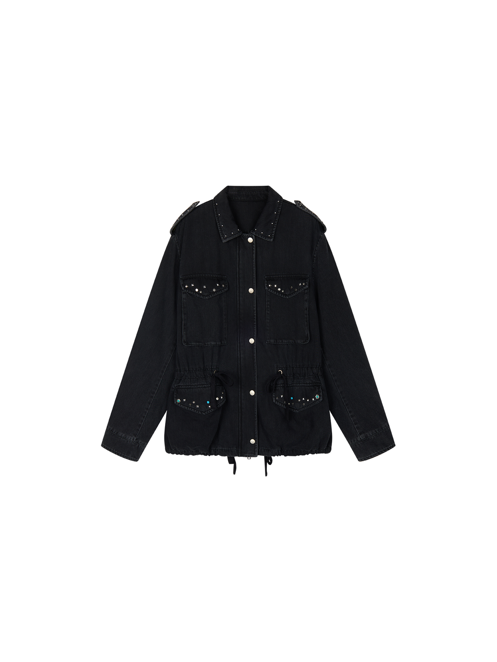 Studded washed jacket
