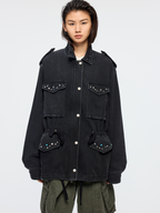 Studded washed jacket