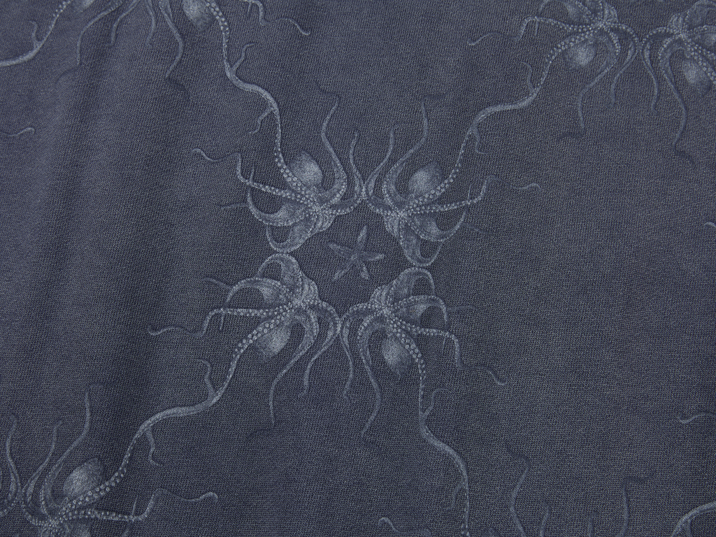 Fantasy octopus print zip hoodie