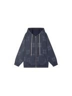 Fantasy octopus print zip hoodie