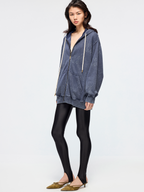 Fantasy octopus print zip hoodie
