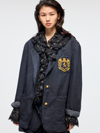 Vintage washed collegiate blazer