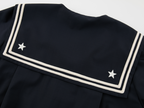 Machine washable wool sailor collar dress