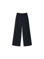 Machine washable wool pleated trousers