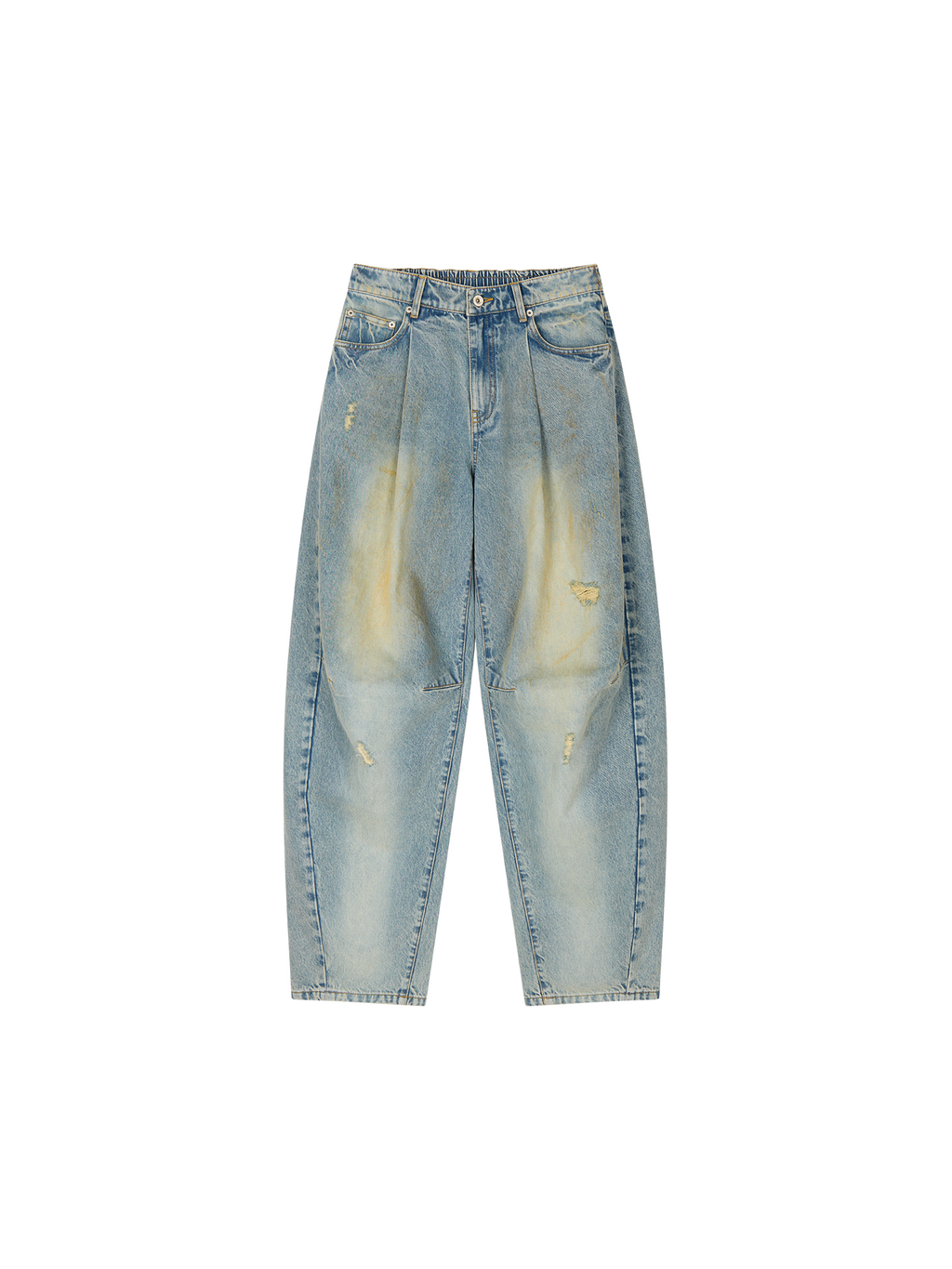 3d pleated jeans