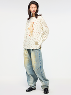 3d pleated jeans