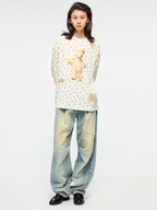 3d pleated jeans