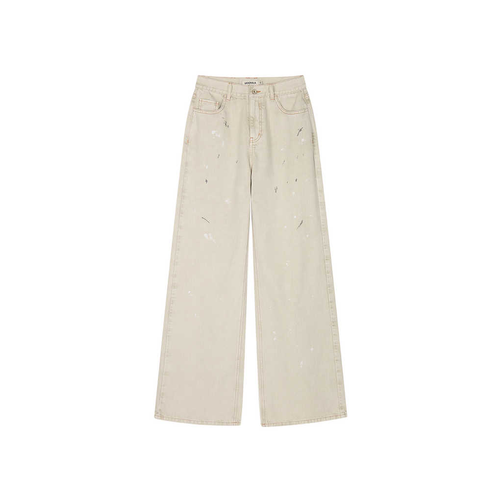 Oil painting bow jeans