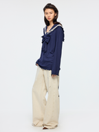 Oil painting bow jeans