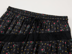 Floral tiered midi skirt