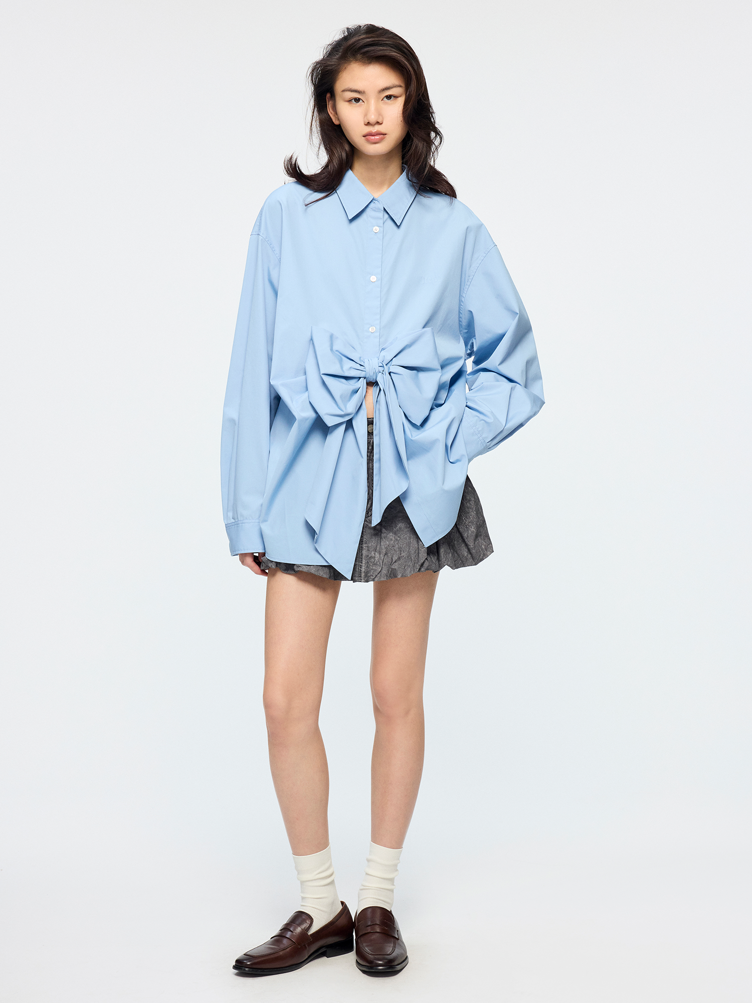 Bow reversible shirt