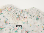 Floral ruffle collar shirt